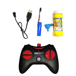  ماشین کنترلی شارژی حباب ساز زرد Remote Control Bubble Toy Car 2.4G -اسباب بازی
